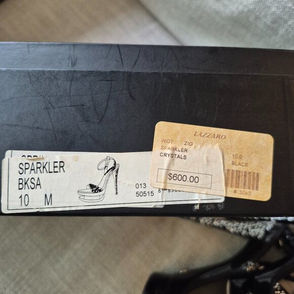 Zigi NY Black Label Crystal Platform Heels, Size 10 (41EU) - Picture 6 of 7